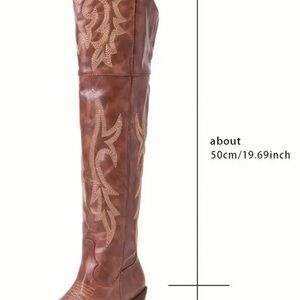 Over the knee cowgirl boots